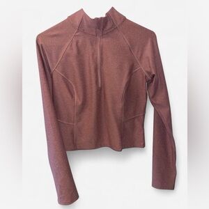 Women's Long Sleeve Quarterzip - Mauve